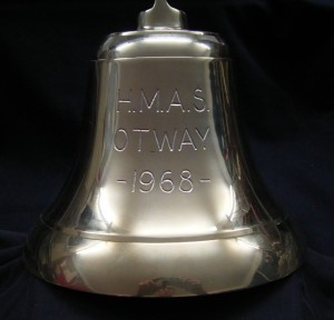 Hand engraving on a brass bell       